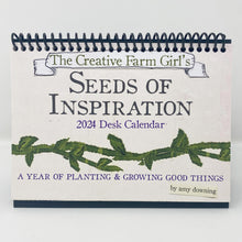 Load image into Gallery viewer, The Creative Farm Girl&#39;s Seeds of Inspiration 2024 Desk Calendar