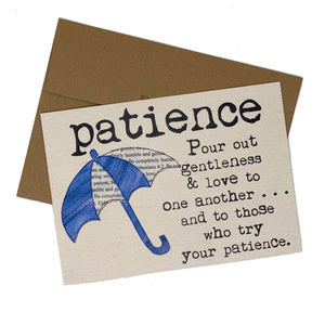 PATIENCE--Pour out Gentleness and Love